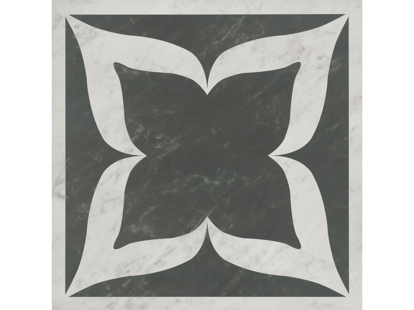 Marble tile black decor половой декор 60x60